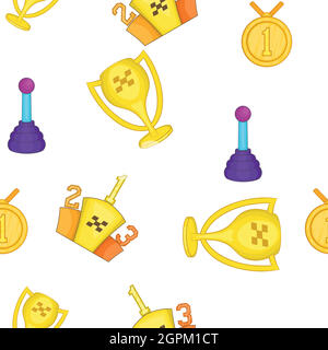 Motif de courses, style dessin animé Illustration de Vecteur