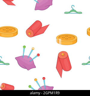 Personnaliser le motif des accessoires de travail des aiguilles Illustration de Vecteur