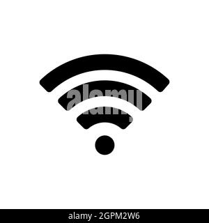 Icône de glyphe de réseau sans fil Wi Fi à vecteur plat Illustration de Vecteur