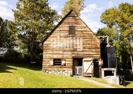 Les Saugus Iron Works, une reconstruction d'une forge de fer du XVIIe siècle sur Central Street à Saugus, Massachusetts, États-Unis. Banque D'Images