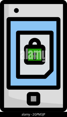 L'icône de sécurité mobile Illustration de Vecteur