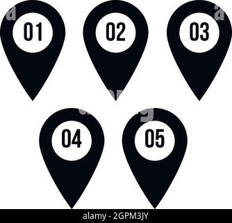 Marques de pointeur, icône de style simple. Illustration de Vecteur