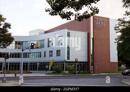 North Shore Community College, bâtiment situé sur Broad Street dans le centre-ville de Lynn, Massachusetts, États-Unis. Banque D'Images