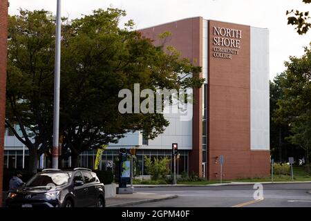 North Shore Community College, bâtiment situé sur Broad Street dans le centre-ville de Lynn, Massachusetts, États-Unis. Banque D'Images