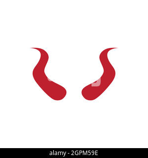 Icône représentant un vecteur de corne de diable Illustration de Vecteur