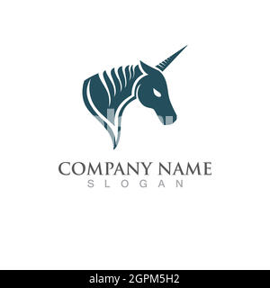 Icône du modèle de logo Horse Vector Illustration de Vecteur