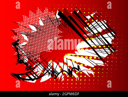 Arrière-plan abstrait de la bande dessinée de style 90-s. Illustration de Vecteur