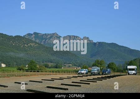 Ville rurale de Hostalets de Bas située dans la région de Garrotxa dans la province de Gerona Banque D'Images