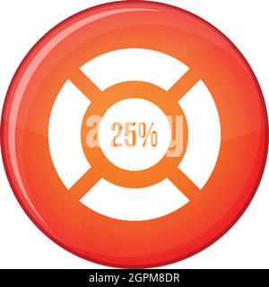 L'icône de charge 25 Signe, style plat Illustration de Vecteur