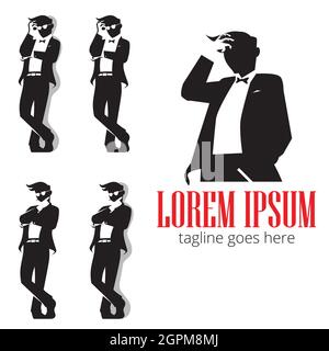 ensemble de motifs vectoriels hommes pour élément de design, logo ou tout autre but Illustration de Vecteur