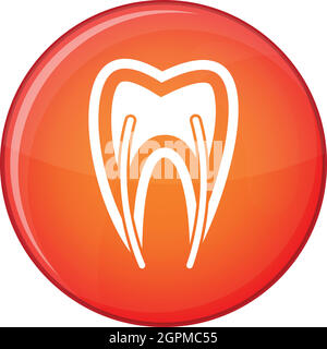 Schéma dentaire, l'icône de style plat Illustration de Vecteur