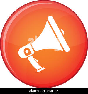 Megaphone icon, style plat Illustration de Vecteur