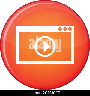 L'icône du programme pour la lecture vidéo, télévision, Illustration de Vecteur