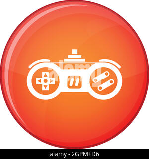 L'icône de la manette de jeu, style plat Illustration de Vecteur