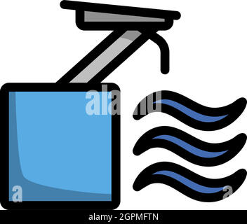 Icône du stand de plongée Illustration de Vecteur