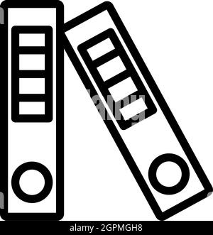 Icône des dossiers avec clip Illustration de Vecteur