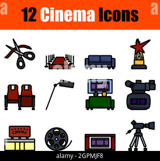 Cinéma Icon Set Illustration de Vecteur