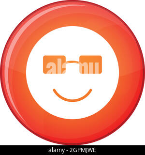Smiling émoticône, style plat Illustration de Vecteur