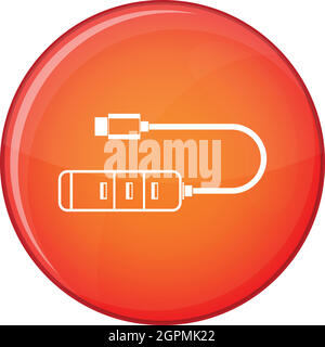 Connecteurs adaptateur USB, l'icône de style plat Illustration de Vecteur