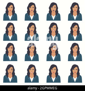 Expressions de visage Illustration de Vecteur
