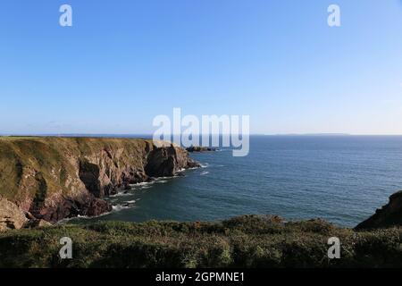 Camping Caerfai Farm, baie Caerfai, St Davids, Pembrokeshire, pays de Galles, Royaume-Uni, Royaume-Uni, Europe Banque D'Images