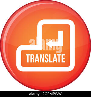 Translate icône bouton style plat, Illustration de Vecteur