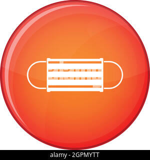 Masque jetable, icône de style plat Illustration de Vecteur