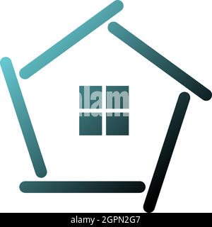 Logo icône de maison modèle de conception simple vecteur Illustration de Vecteur