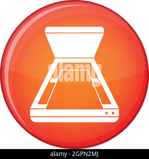 Ouvrir le scanner, l'icône de style plat Illustration de Vecteur