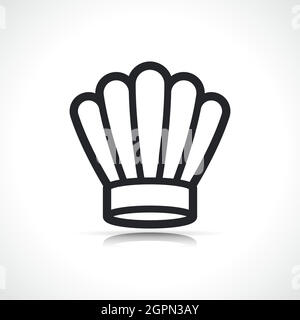 vecteur isolé icône chapeau de chef Illustration de Vecteur