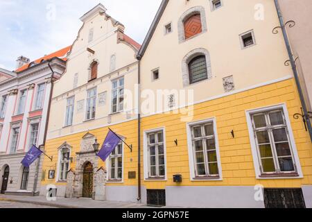 Mustpeade Maja, Maison des Blackheads, rue Pikk, vieille ville, Tallinn, Estonie Banque D'Images