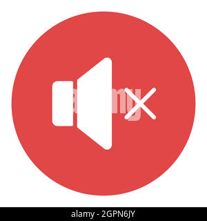 Son activé désactivé icône de glyphe blanc vectoriel. Volume. Bouton de mise en sourdine Illustration de Vecteur