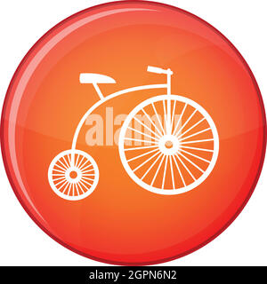 Penny Farthing, icône de style plat Illustration de Vecteur