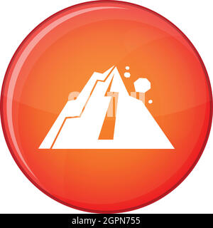 L'icône d'éboulement, style plat Illustration de Vecteur