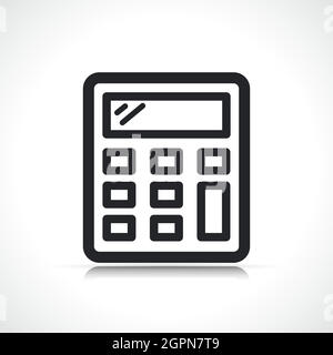 icône de calculatrice symbole de conception isolé Illustration de Vecteur