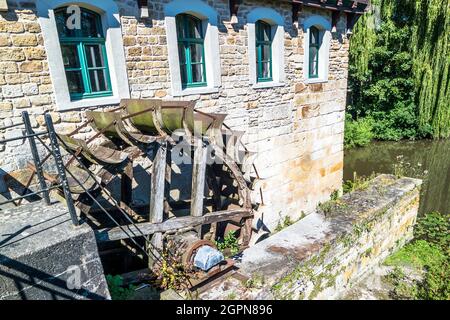 Bâtiment médiéval du moulin à eau à Steinfurt, Allemagne - Europe Banque D'Images