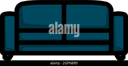 Icône canapé de bureau Illustration de Vecteur