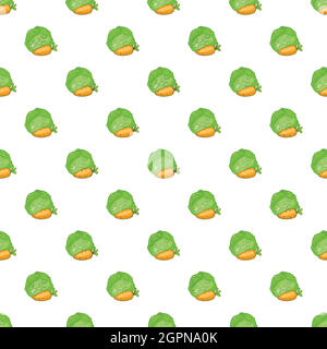 Le chou et les carottes, motif style cartoon Illustration de Vecteur