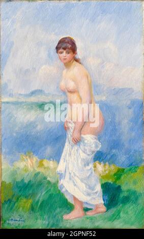 Pierre Auguste Renoir, Bather permanent, peinture, vers 1885 Banque D'Images