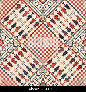 Motif de broderie palestinienne Illustration de Vecteur