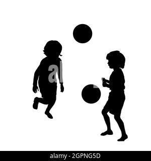 Les enfants sont heureux de jouer au football Illustration de Vecteur