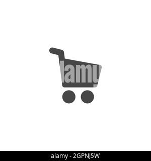 Icône de vecteur simple du panier Illustration de Vecteur