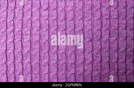 Motif en tricot violet comme arrière-plan Banque D'Images