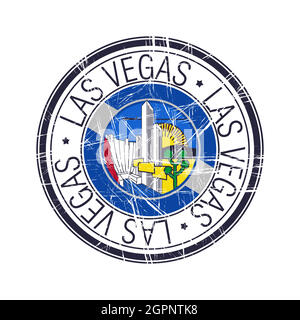 Ville de Las Vegas, tampon vectoriel du Nevada Illustration de Vecteur