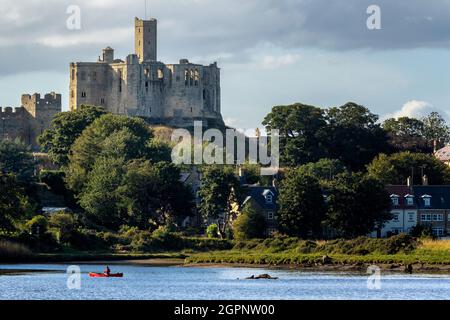 Château de Warkworth Northumberland Banque D'Images