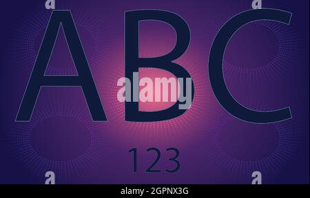 quelques caractères alphabétiques et numériques sur fond noir abstrait Illustration de Vecteur