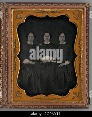 Sans titre (Portrait de trois femmes), 1855. Une œuvre faite de daguerréotype. Banque D'Images
