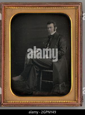 Sans titre (Portrait d'un homme assis), 1855. Daguerréotype. Banque D'Images