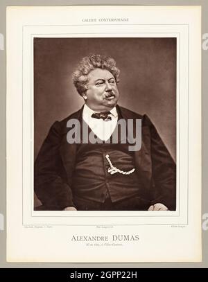 Alexandre Dumas (romancier et dramaturge français, 1802-1870), ch. 1876. Woodburytype, tiré de la revue "Galerie contemporaine Litt&#xe9;raire, Artistique" (1878), volume 5. Banque D'Images