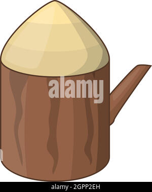 Souche d'arbre, l'icône de style cartoon Illustration de Vecteur